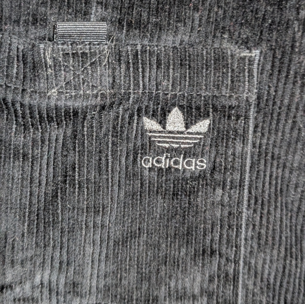 Adidas Corduroy"Comfy Cords" Overalls, Size:Small, Color:Black - Picture 2 of 6